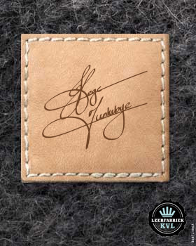 24 Custom Leather Labels with Logo | Personalised Leather Tags for Clothing | Leather Labels | Leather Tags