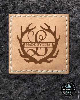 24 Leren labels | Leren labels met logo | Gepersonaliseerde leren labels